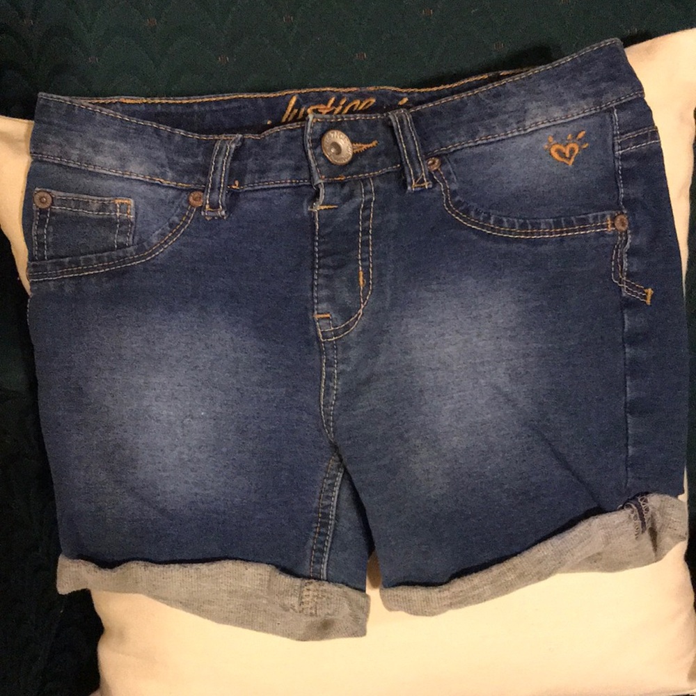 Justice Size 14 Slim Girls Blue Jeans Shorts